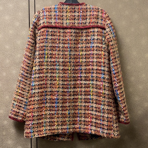 🔥🔥🔥Anthropologie Harlequin Tweed Blazer Jacket - Picture 12 of 16